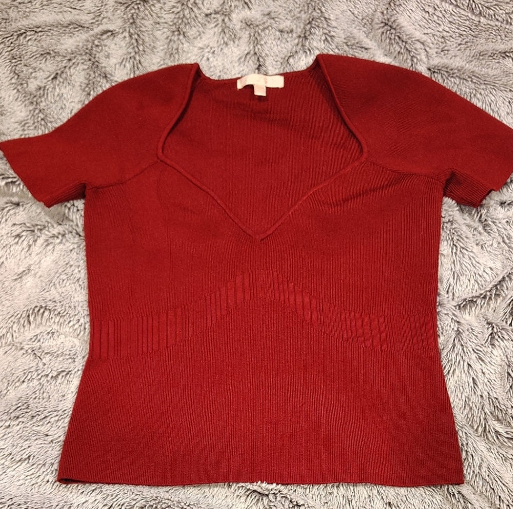 Dark Red Guess Top